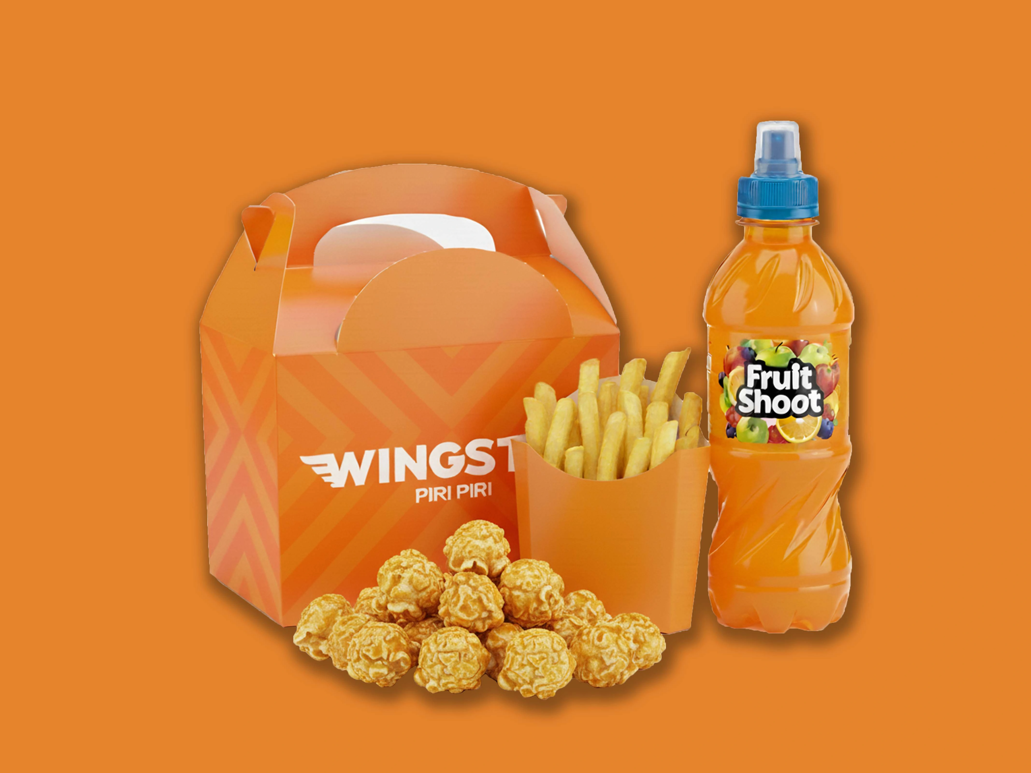 Kids popcorn chicken meal